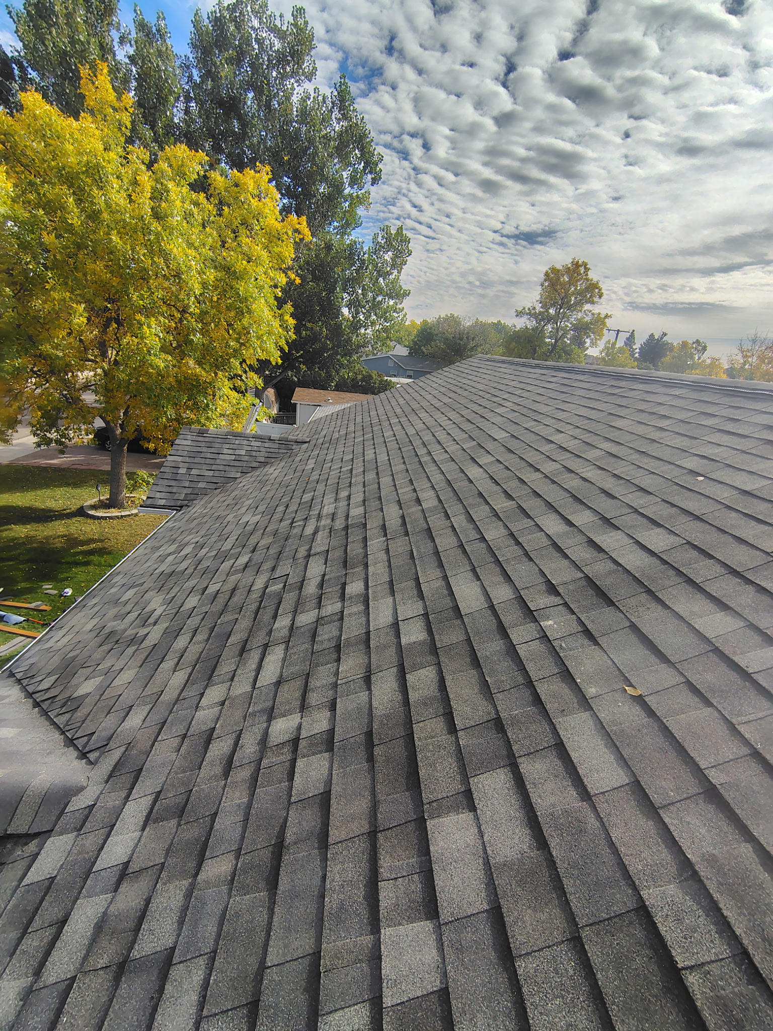 Finished roof with Malarkey Vista shingles.